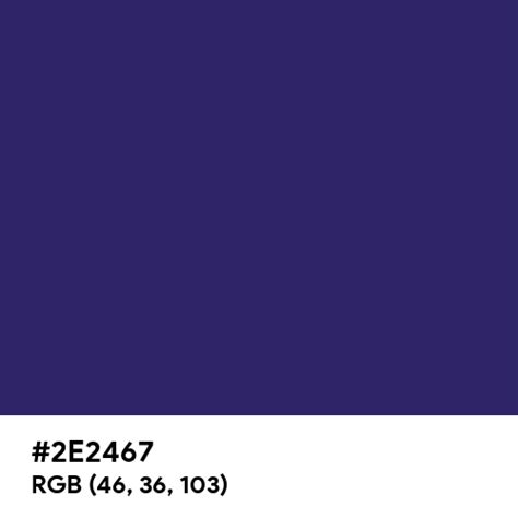 Matte Navy Blue Color Hex Code Is 2e2467
