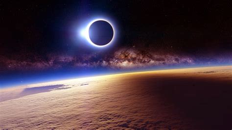 Space Atmosphere 4k Celestial Event Eclipse Solar Eclipse Planet