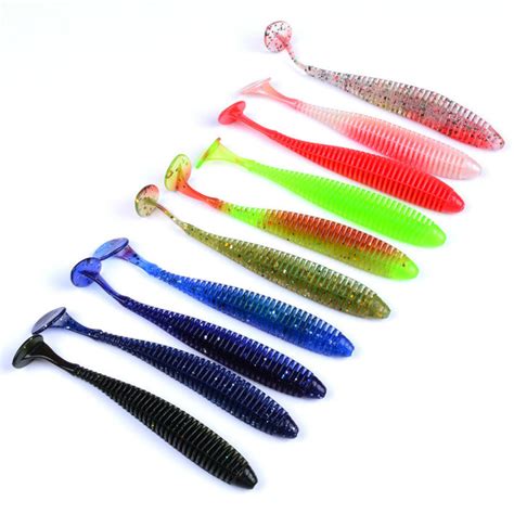 Varied Soft Plastic Lures 10 Pieces Bss S02 Bass Smashers