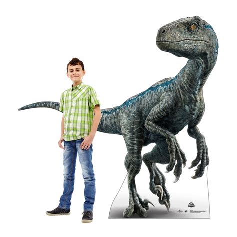 Lifesize Blue Raptor Jurassic World Cardboard Cutout Dinosaur Party Supplies Jurassic Park