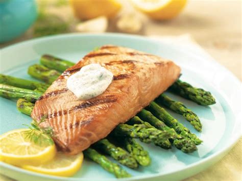 Grilled Salmon With Lemon Dill Sauce Recipe Food Network