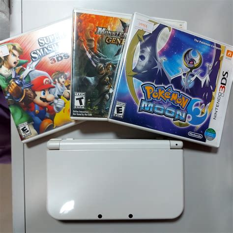 New Nintendo 3ds Xl Pearl White Bundle Us Non Cfw Video Gaming Video