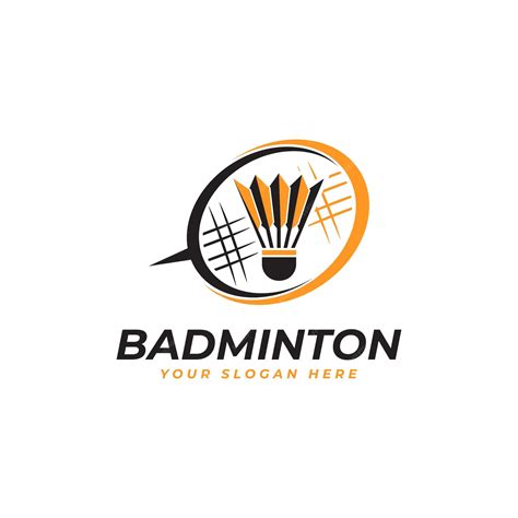 Premium Vector Badminton Club Logo Design Template Isolated On White