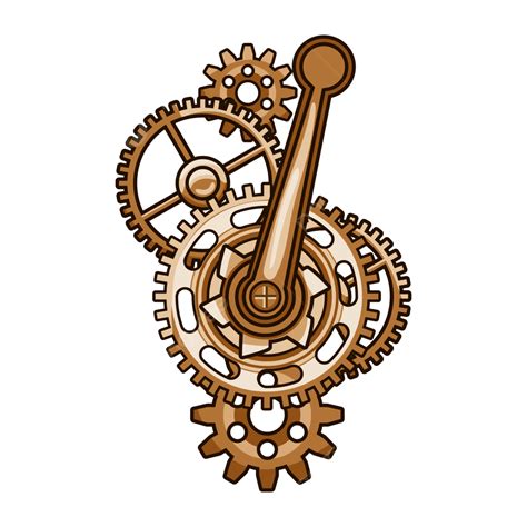 Steampunk Gears Clipart Hd Png Original Hand Drawn Vector Mechanical
