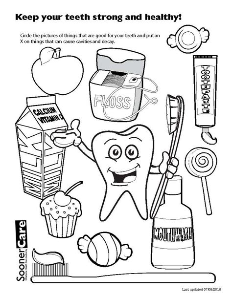 Dental Worksheets For Preschoolers