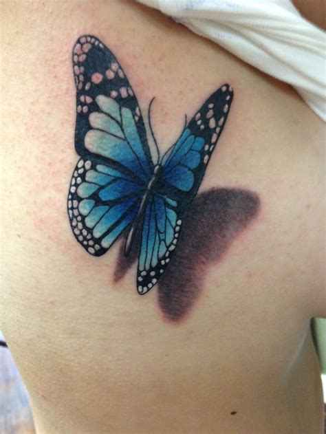 Shoulder Realistic 3d Butterfly Tattoo Viraltattoo