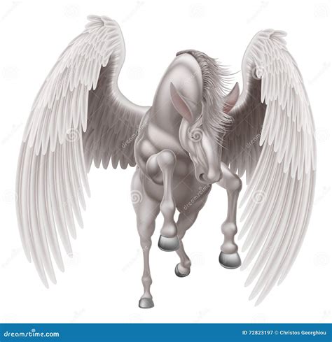 Pegasus Se Fue Volando El Caballo Ilustración Del Vector Ilustración
