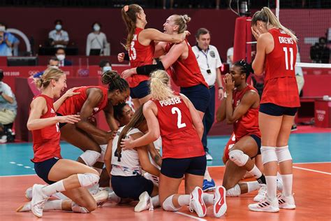 Us Womens Volleyball Team Wins First Olympic Gold Medal The