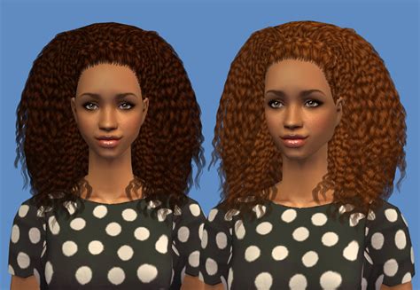 Mod The Sims Nouk Kinky Curly With Braid Female Hair For All Ages