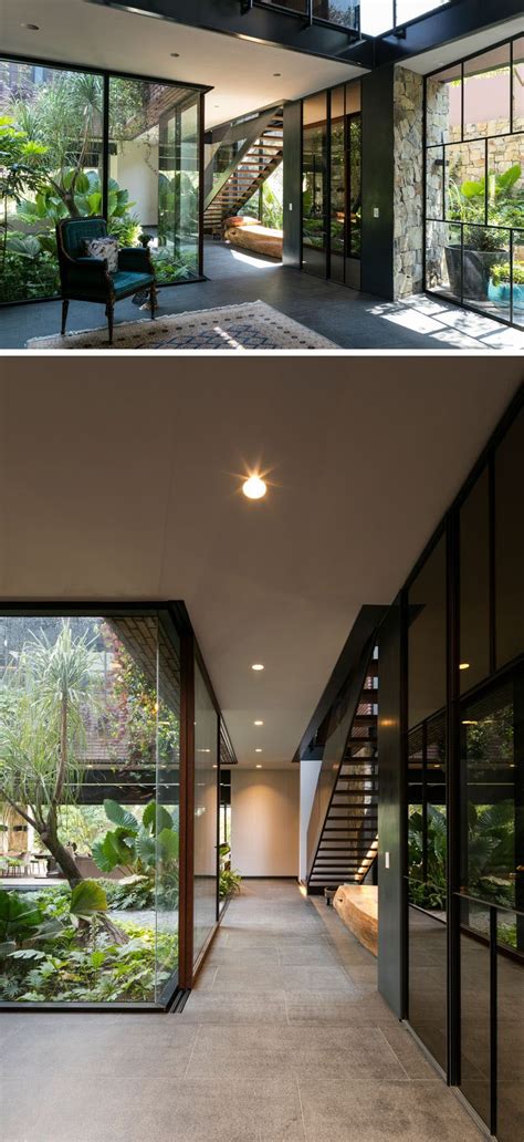 Mid century modern house plan with courtyard 430010ly architectural designs plans find your the rise of renew auhaus architecture archdaily middle mediterranean in elegant amusing luxury one story marylyonarts com amazing u. This Contemporary House In Mexico Is Surrounded By Nature ...