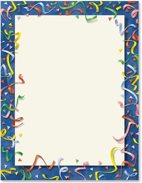 Buy Paperdirect Blue Confetti Border Letter Papers 100 Count Online In