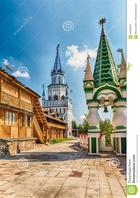 The Iconic Complex Izmailovskiy Kremlin In Moscow Russia Stock Image