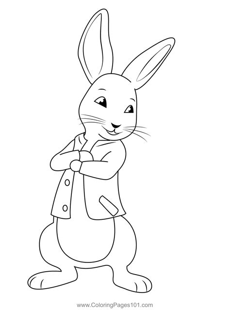 Peter Cottontail Style Coloring Page for Kids - Free Here Comes Peter