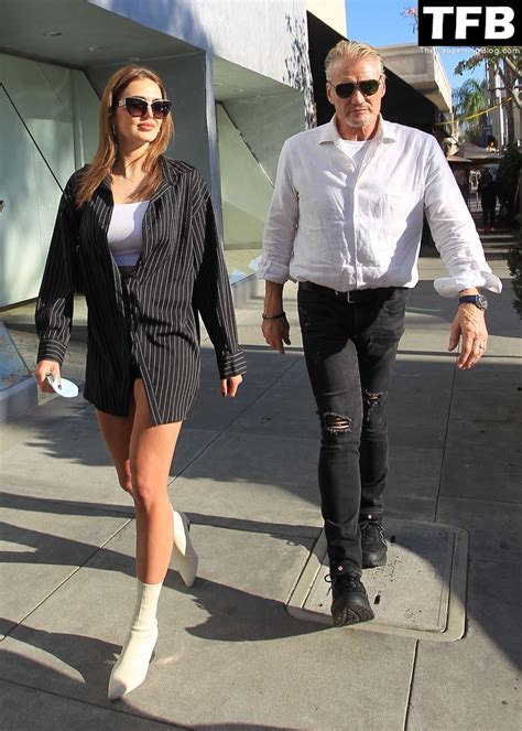 Dolph Lundgren And Emma Krokdal Leave After Lunch At Il Pastaio In Beverly Hills 20 Photos