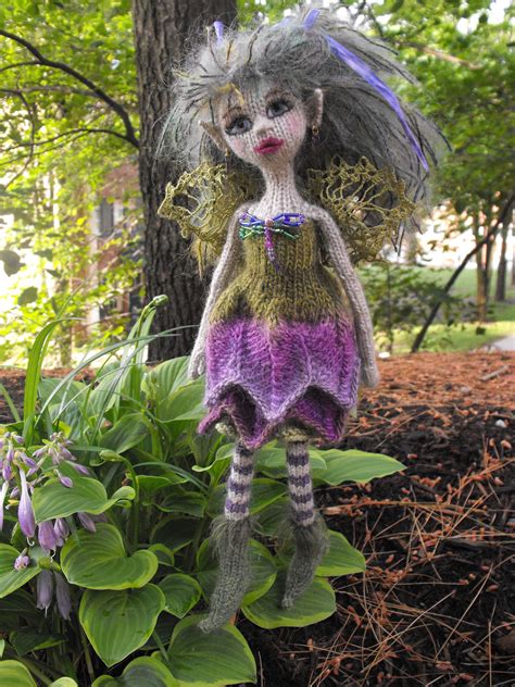Adirondacks Fairy Hand Knit By Jeanne Lawrence Knitted Dolls