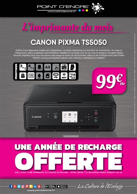 Canon pixma ts5050 is compatible with windows (view or later) and also mac os x (variation 10.8.5 or up). POINT D'ENCRE Info Mai 2020 : Imprimante du Mois CANON ...