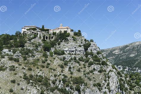Gourdon Monastery Alps South Of France Stock Photo Image Of Church