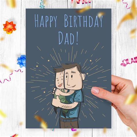Happy Birthday Card To The Best Dad In The World Template Editable Online