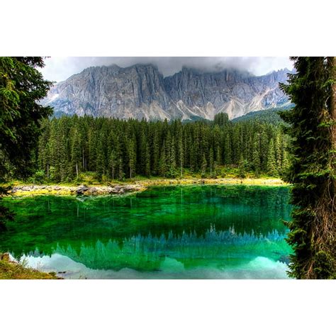 Nature Lake Dolomites South Tyrol Karersee Bergsee 20 Inch By 30 Inch