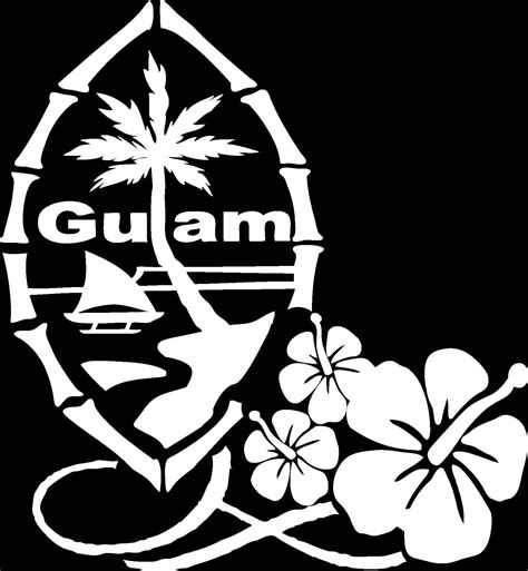 Guam Hibiscus Decal Guam Drawing Illustrations Creative Art
