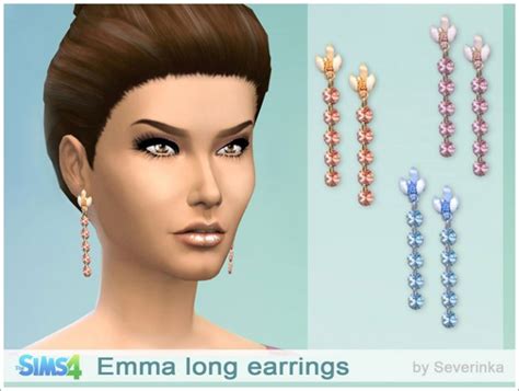 Emma Long Earrings At Sims By Severinka Sims 4 Updates