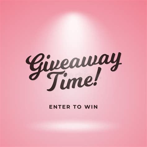 Giveaway Time Text For Social Media Contest Brush Calligraphy At Pop