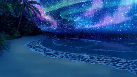 Wallpaper : sea, night, reflection, stars, beach, blue, ice, wave