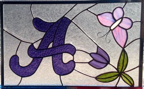 Stained Glass Custom Alphabet Letter Window With Zinc Metal Frame By Blurredvisionart On Etsy