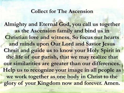 Ascension Prayer The Episcopal Church Of The Ascension