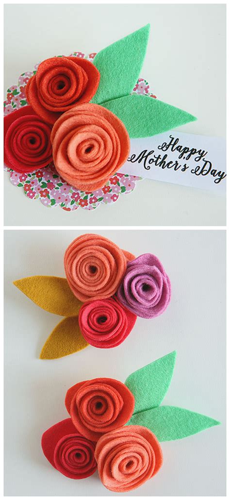 Select from a variety of mother day flowers and present hampers showcasing costs items such as moet & chandon sparkling wine, lovestruck perfume, perfumed. Felt Flower Corsages - Eighteen25 | Mothers day crafts ...