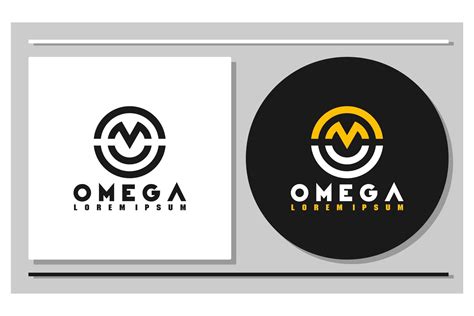Omega Logo With Circle And Letter M Graphic By Looppoes · Creative Fabrica