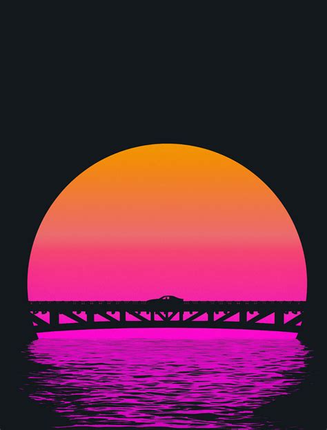 A Vaporwave Style Sunset Image With Images Sunset Images
