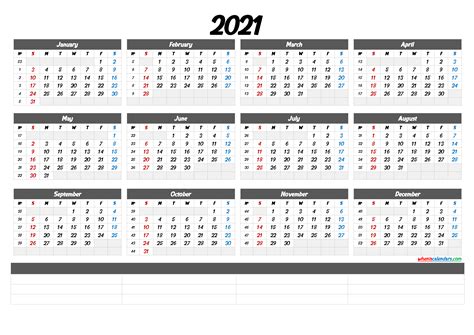 Printable 2021 Calendar With Week Numbers Calendar Template 2022