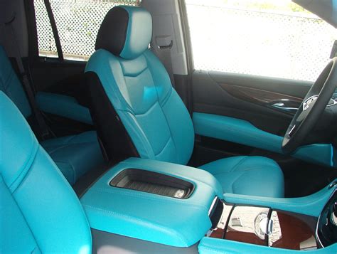 Blue Cadillac Escalade Interior