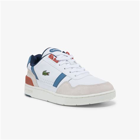 Lacoste Womens T Clip Leather Suede And Synthetic Trainers