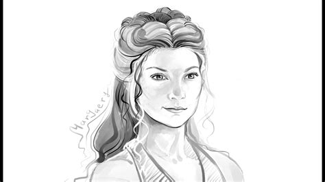 Pk Draw How To Draw Margaery Tyrell From Game Of Thrones Youtube