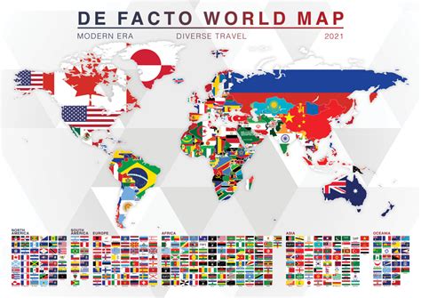 The Best Of Rvexillology — De Facto World Flag Map From R