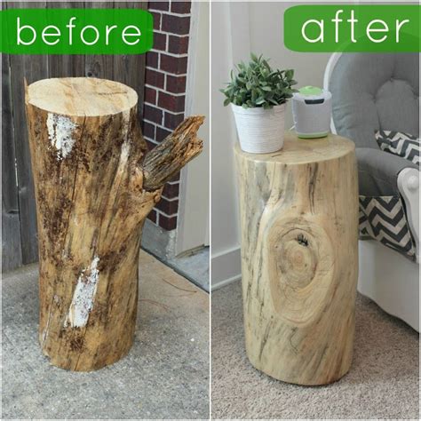 Fun With The Fullwoods Diy Tree Trunk Table Tree Trunk