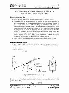Unconfined Compression Test Strength Of Materials Soil Mechanics