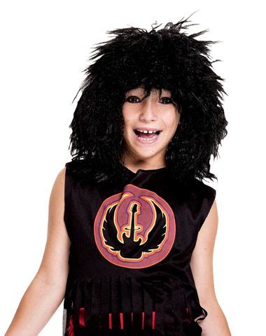 You can use bobby pins to secure the excess hair, which could not be pulled into the have tips on how to do up kids hairstyle for short hair? Rockstar Black Child Wig | Kids wigs, Halloween wigs, Wigs