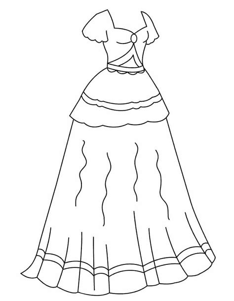 Barbie Dress Coloring Pages At Free Printable