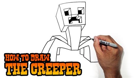 How To Draw The Creeper From Minecraft Youtube