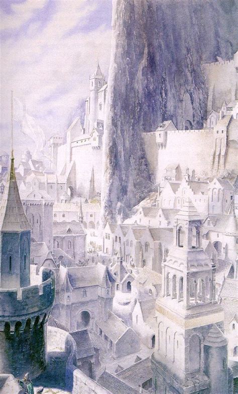 Alan Lee Minas Tirith Middle Earth Art Tolkien Art Lord Of The Rings