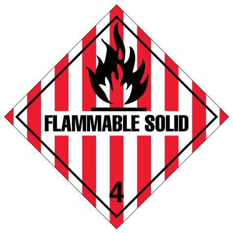 4 X 4 Flammable Solid Label Buy Stock Labels Online
