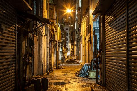Hong Kong Alleyways Alleyway Scene Background High Tech Low Life