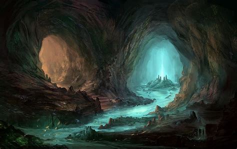Cave An Art Print By Nele Diel Fantasy Landscape Fantasy Places