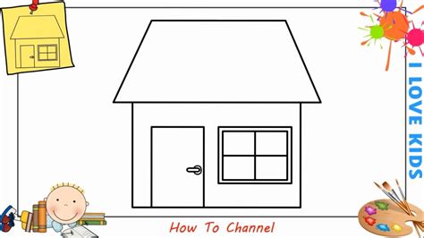 How To Draw A House Easy Step By Step For Beginners Bornmodernbaby