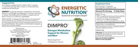 Dim Pro Estrogen Metabolism Support Energetic Nutrition