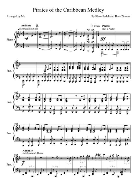 Easy piano pirates of the caribbean pirates of the caribeann pirates of the caribbeann disney. Pirates of the Caribbean Medley | MuseScore.com | Piano music, Violin music, Clarinet sheet music