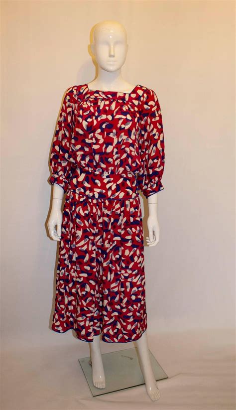 Vintage Anna Belinda Oxford Silk Dress For Sale At 1stdibs